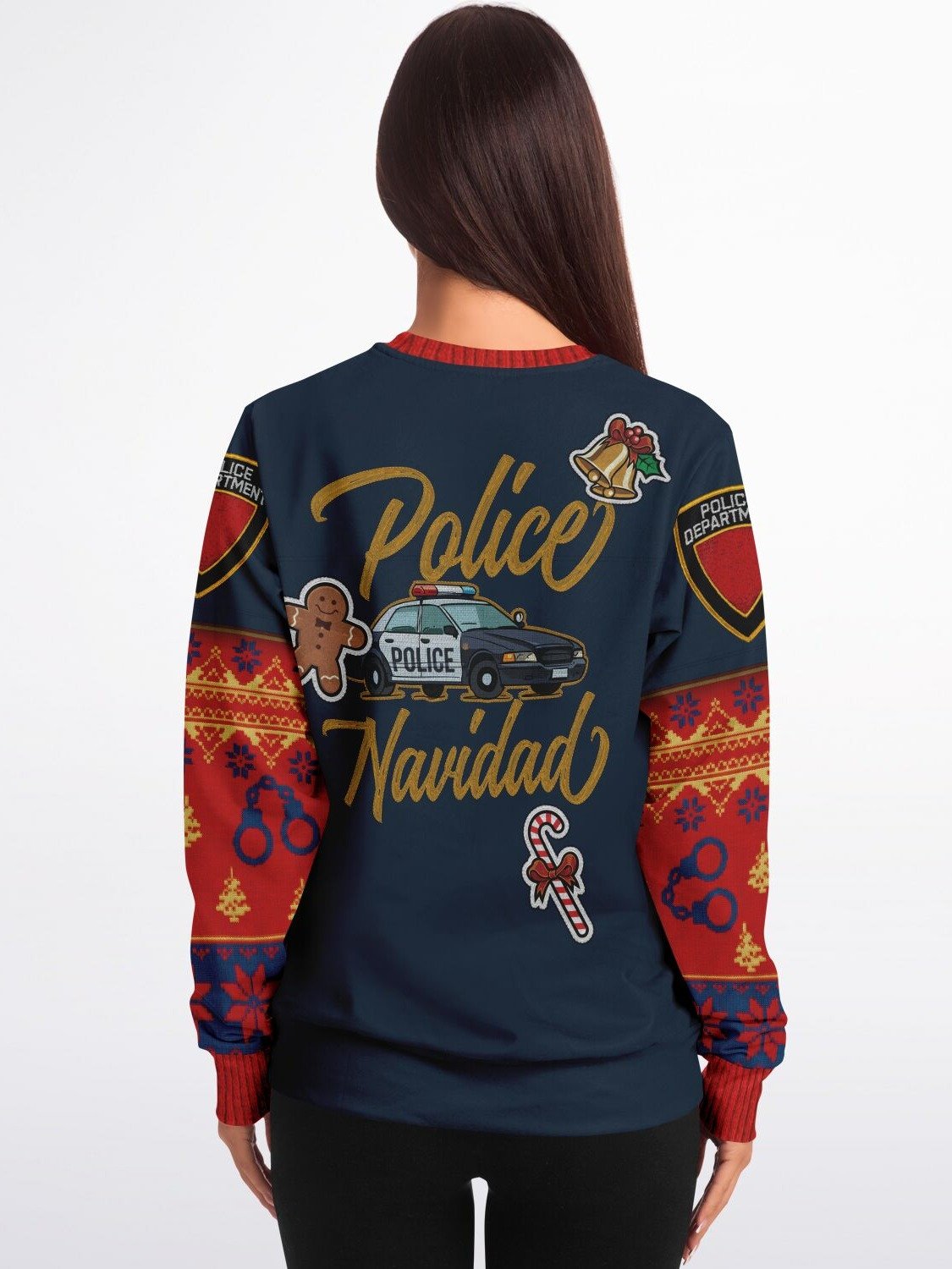 Police Christmas Sweater | Nice List Holiday Sweatshirt | Law Enforcement Christmas Party Outfit | Cop Winter Outfit product image (4)