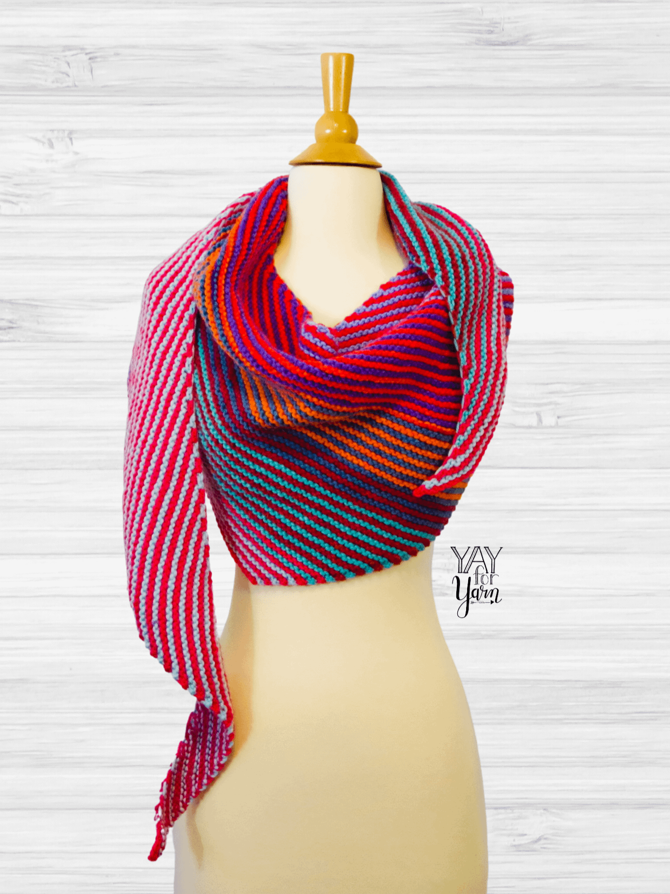 Double Gradient Boomerang Shawl - PDF Knitting Pattern & Video Tutorial product image (1)