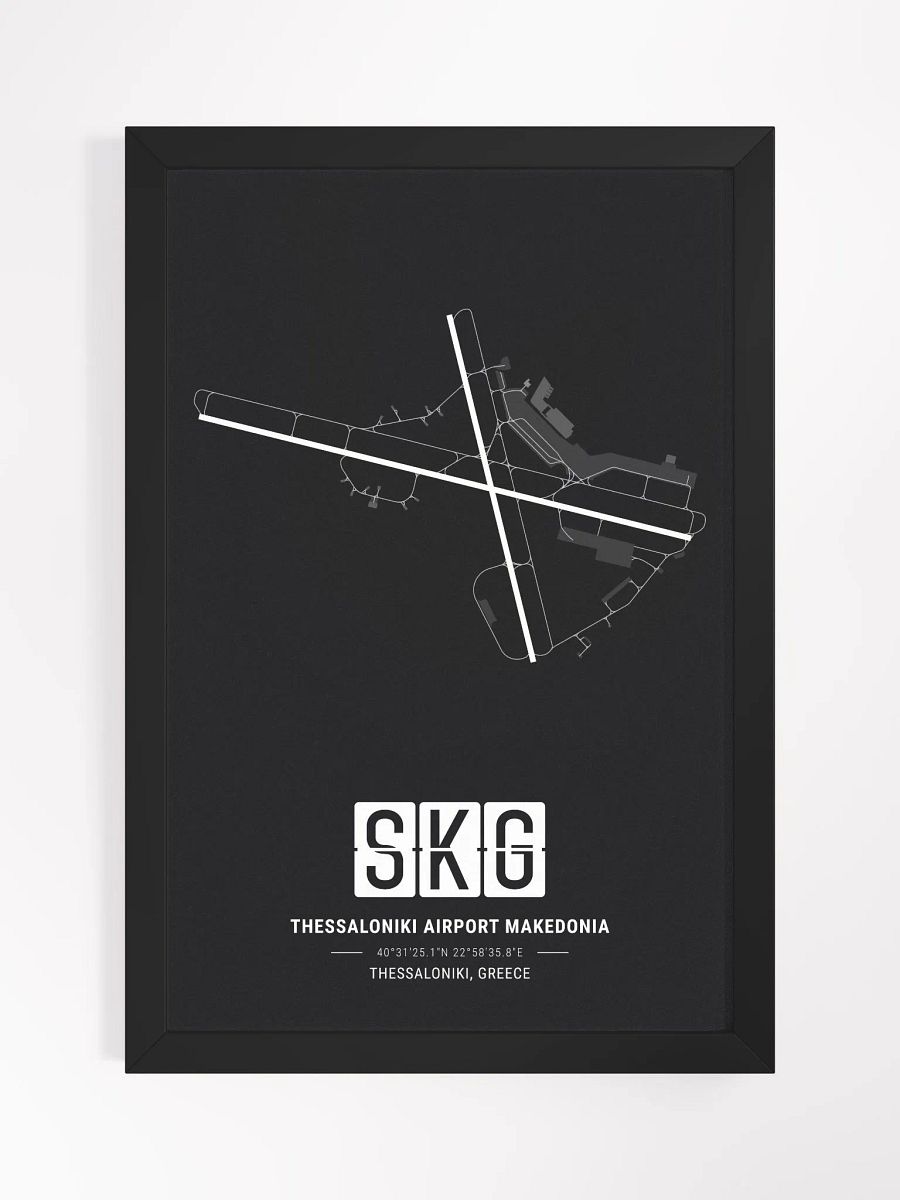 Framed Airport SKG Premium Map On Matt Paper product image (1)