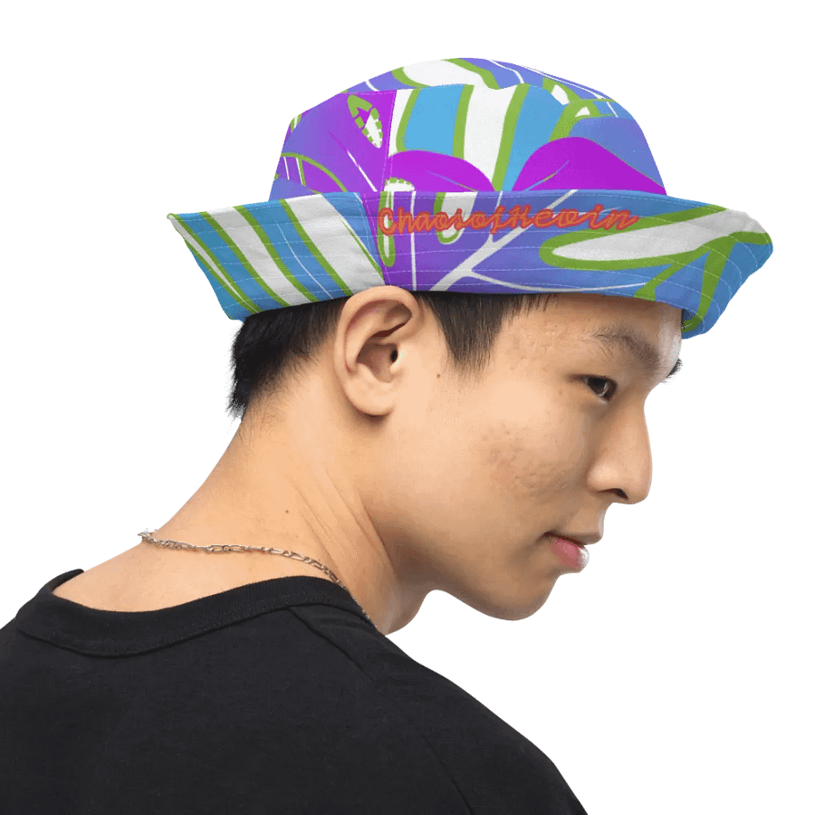 Neon Monstera Madness Reversible Bucket Hat product image (12)