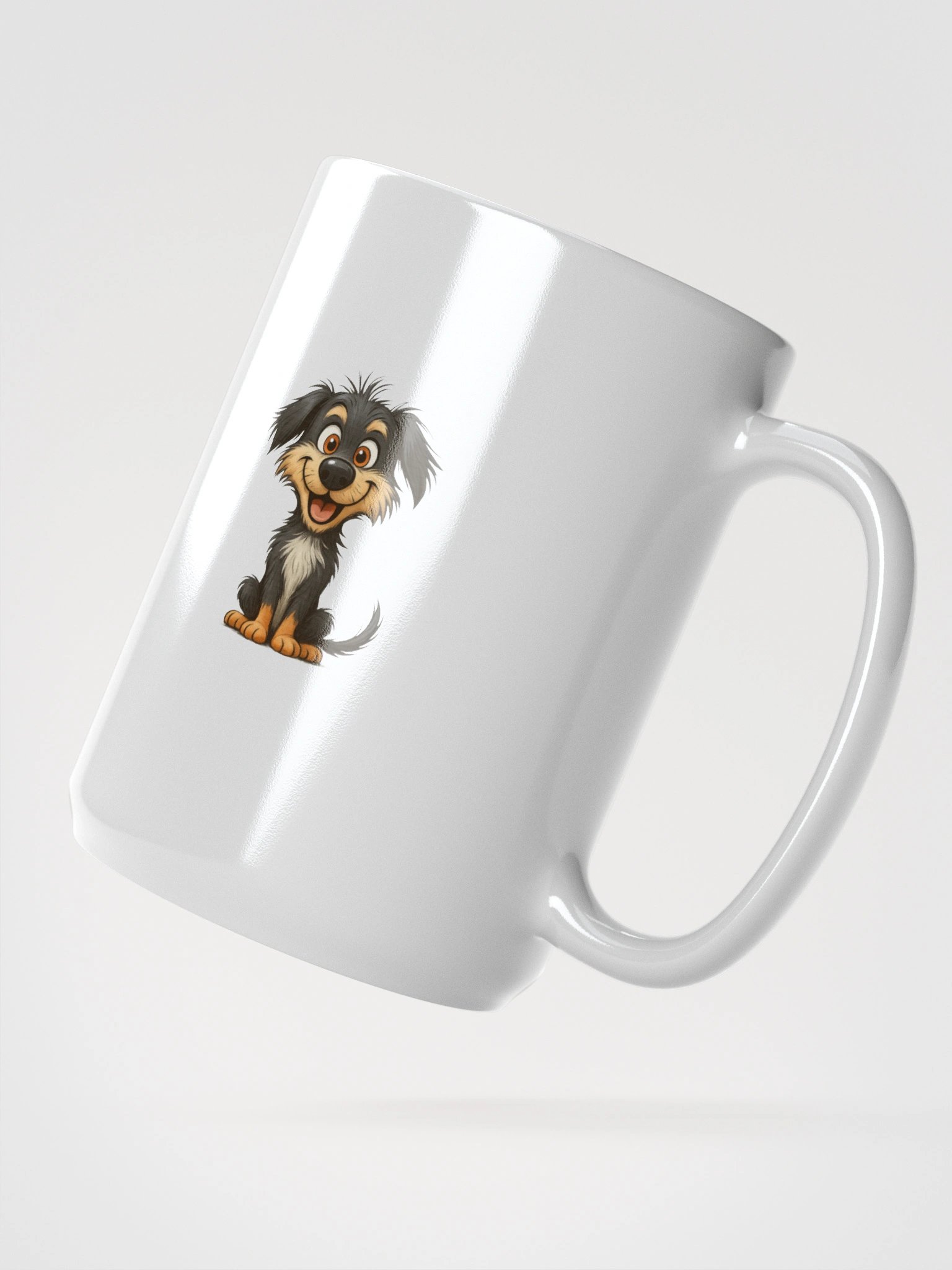 Happy Pup White Glossy Mug product image (2)