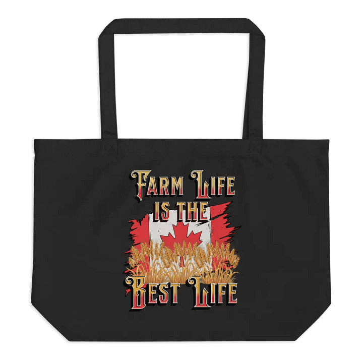 Farm Life Is The Best Life Canada Flag Organic Tote Bag product image (1)
