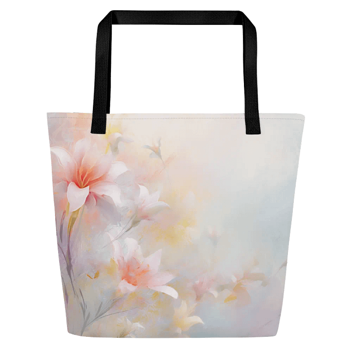 Blooms & Blush Pastel Polyester Tote Bag product image (1)