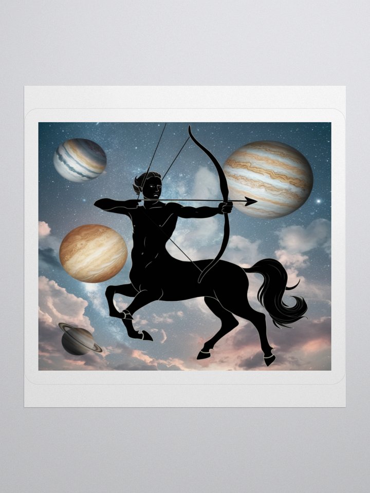 Exclusive Sagittarius Zodiac Sticker: Centaur Archer in Cosmic Sky - Perfect for Astrology Lovers and Gift-Giving! product image (3)