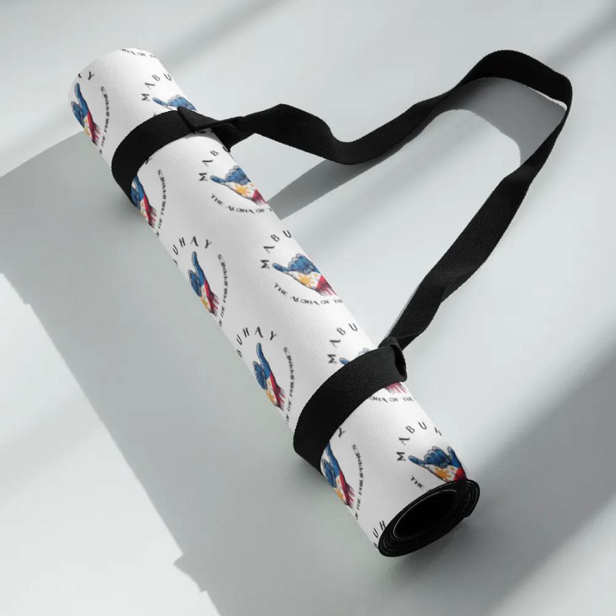 MABUHAY THE ALOHA OF THE PHILIPPINES YOGA MAT - SHAKA HANG LOOSE VIBES FOR YOUR PRACTICE product image (6)
