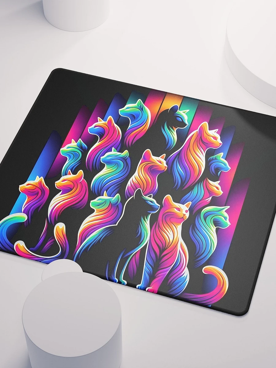 Gaming Mouse Pad: Colourful Cat Pyramid product image (3)