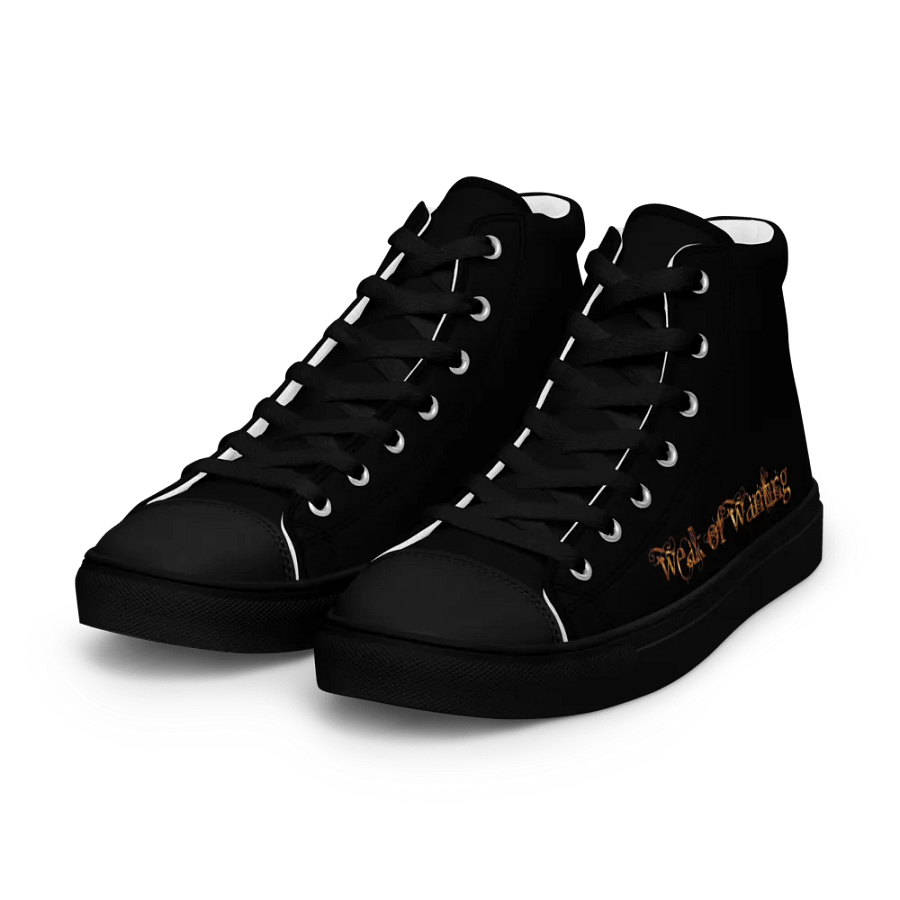 Weak Of Wanting Men's High Top Canvas Fire Logo Shoes product image (4)