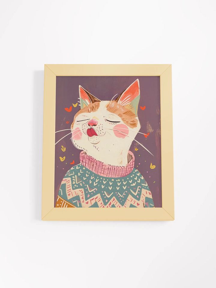 Blissful Feline Love Framed Poster product image (1)