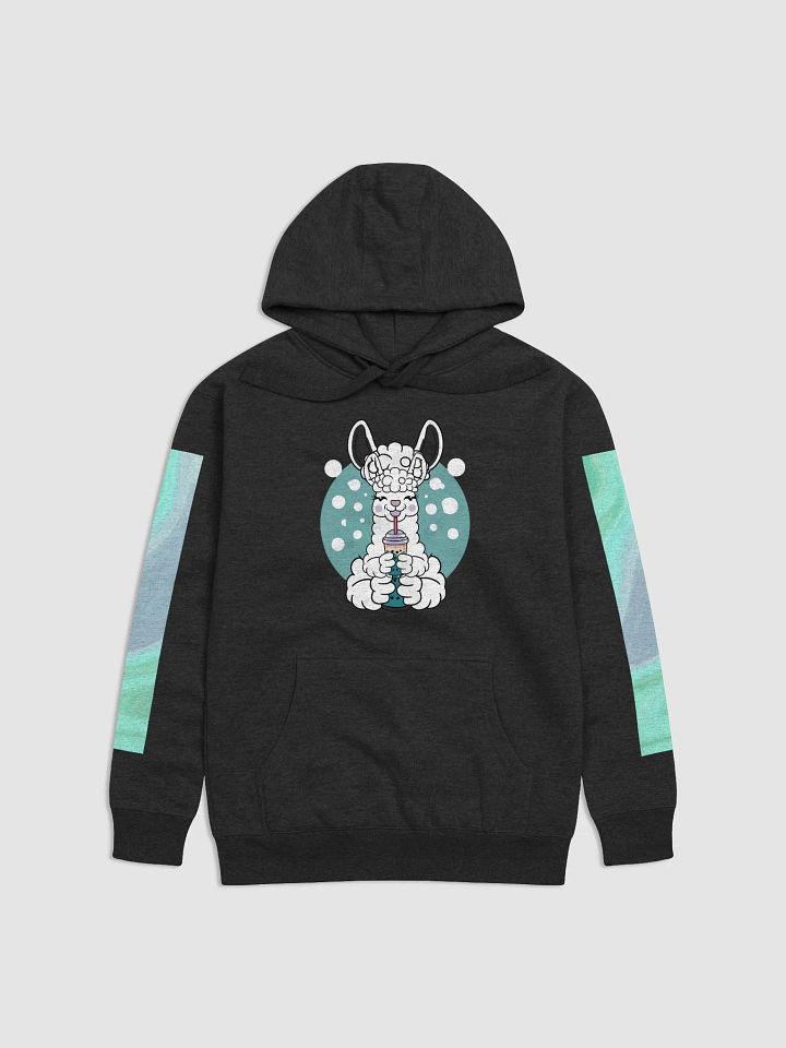 Cute Llama Drinking Bubble Tea Unisex Hoodie product image (9)