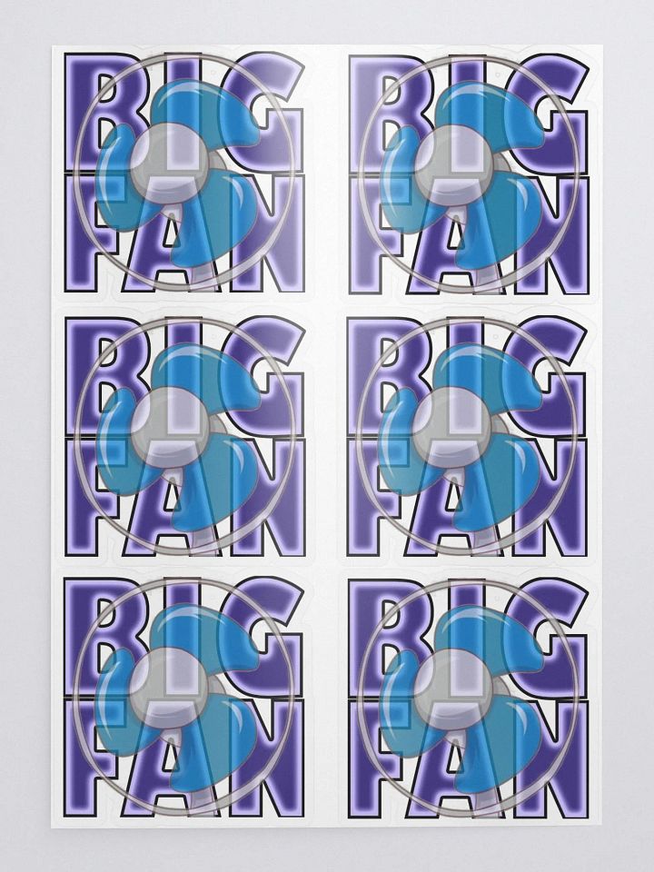 Big Fan Sticker 6-sheet product image (1)