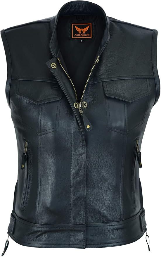 Leather Biker Vest [LADIES] product image (1)