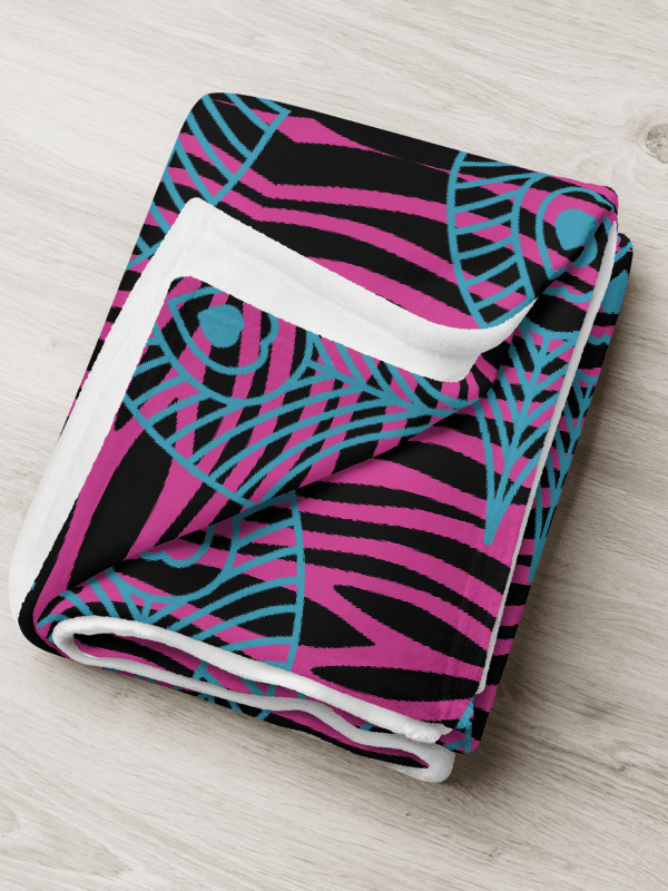 Pink Peacock Feathers Paradise Throw Blanket product image (13)