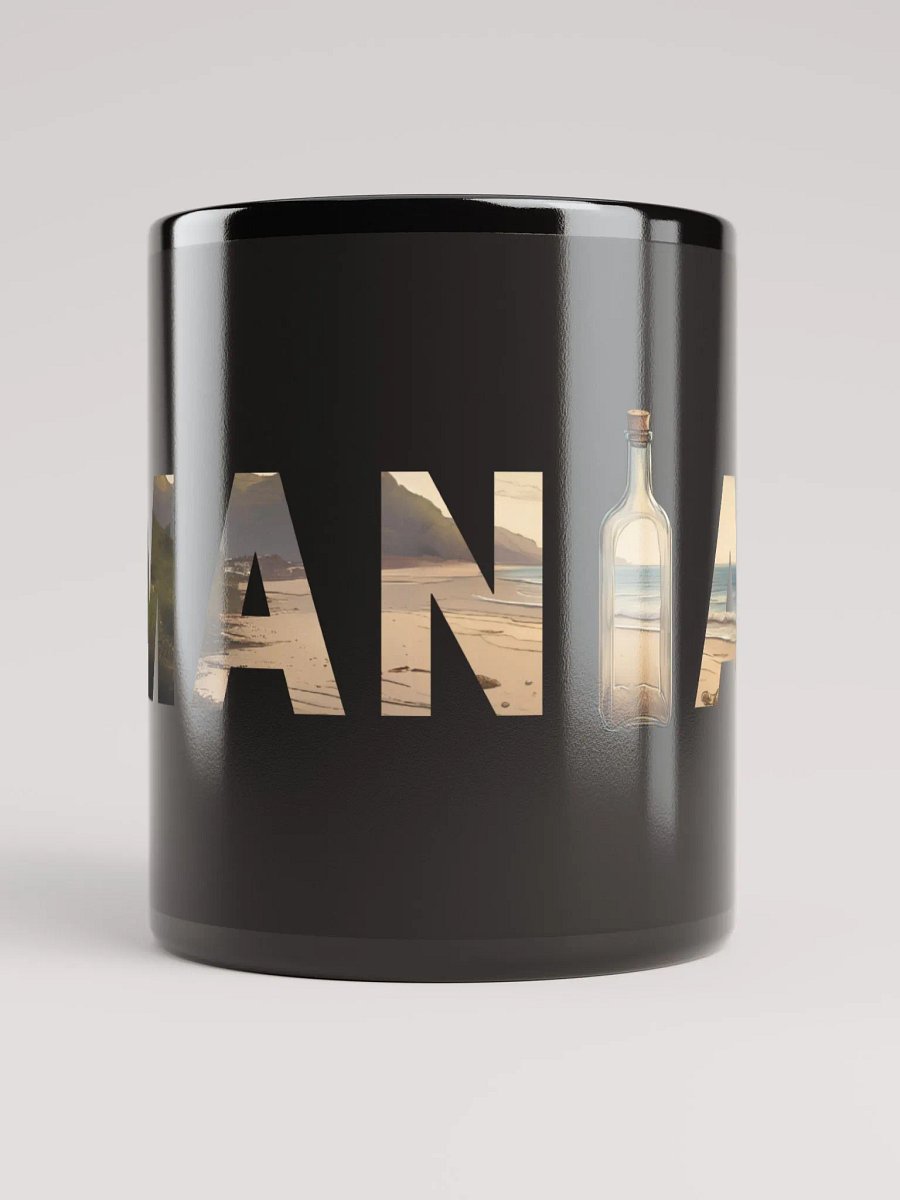 Beach Bottle MANIAC Black Glossy MugBeach Bottle MANIAC White Glossy Mug with Manic Bunny Logo product image (7)
