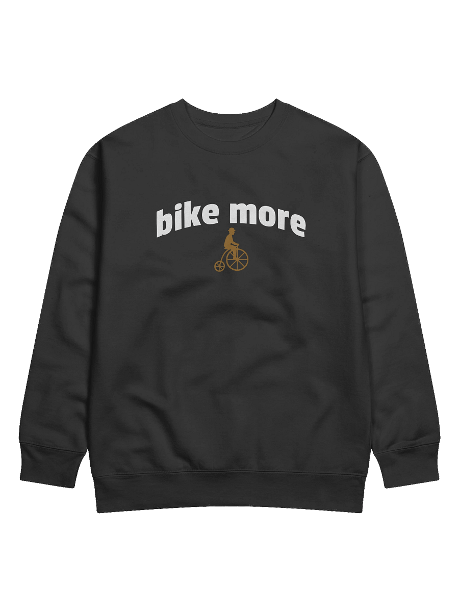 Bike More Sweatshirt with vintage penny-farthing bicycle icon product image (2)