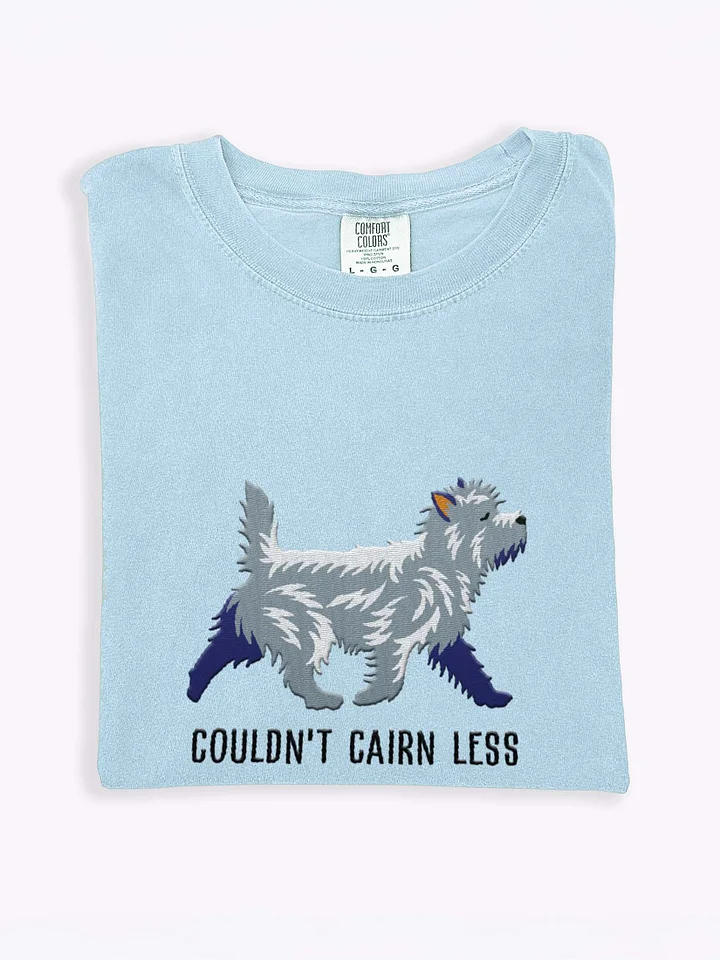 Couldn't Cairn Less T-Shirt(Embroidered) of a Cairn Terrier(Blue) product image (1)