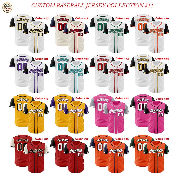 Authentic Baseball Jersey, Custom Baseball Jersey, Personalized Sport Jersey, Straight Lines 1 Color Body and Sleeve Color product image (2)