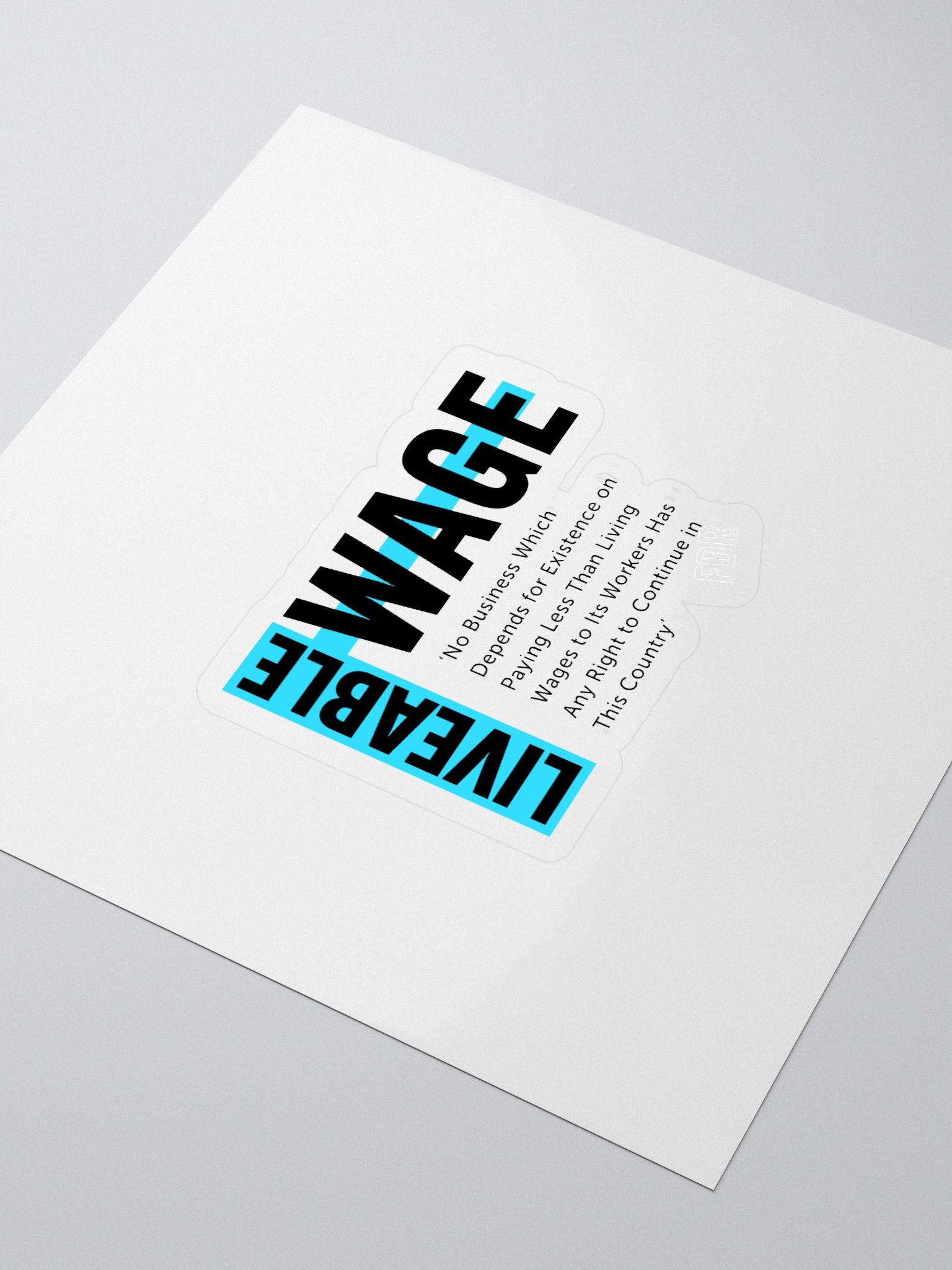 LIVEABLE WAGE Logo Kiss Cut Stickers product image (3)