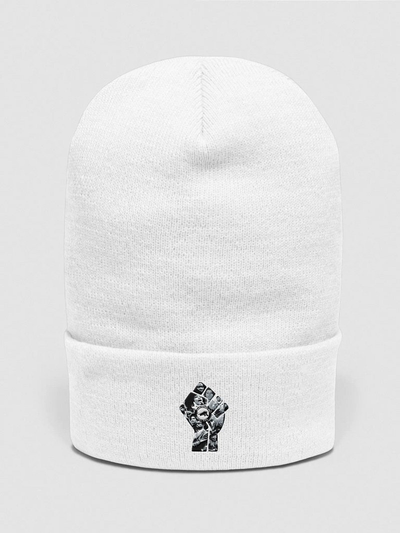 White Black Panther Fist Beanie