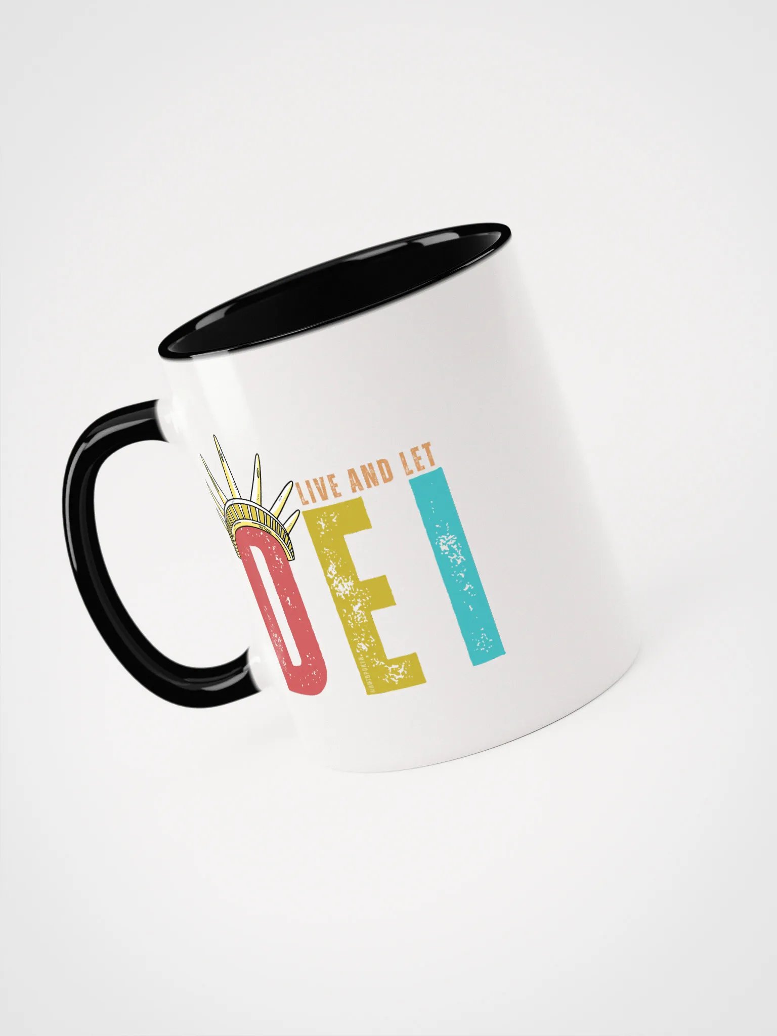 Live and Let DEI © Statue of Liberty Mug Bright - Being Liberal product image (3)