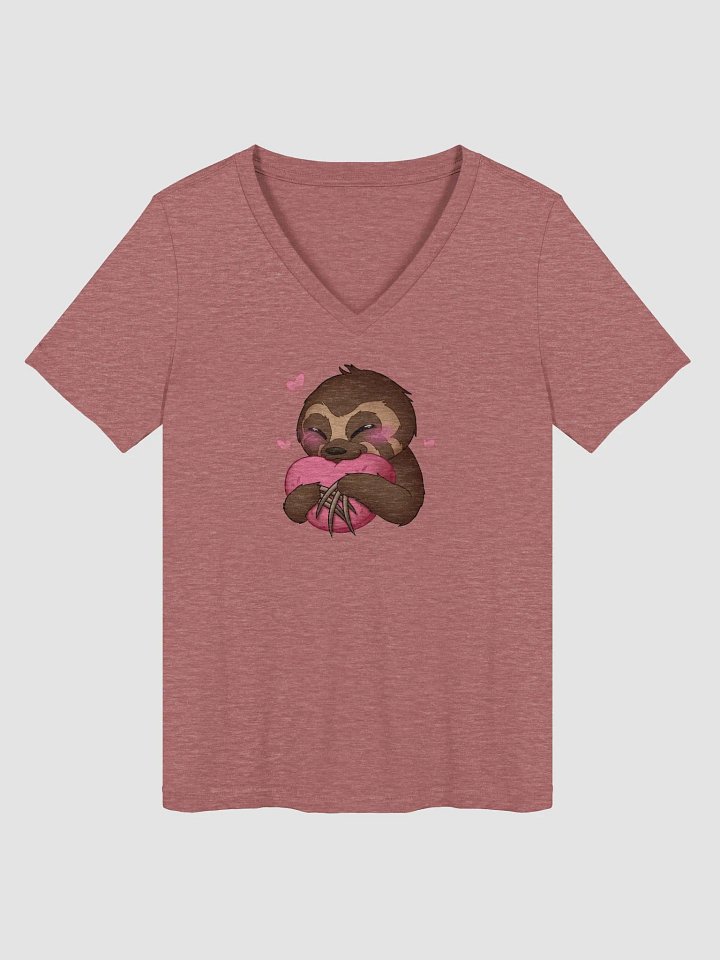 Blushing Sloth V-Neck Tee product image (1)