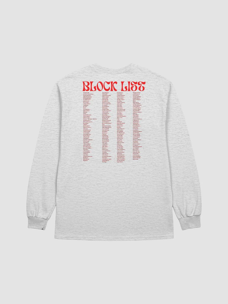 block list long sleeve t-shirt product image (2)