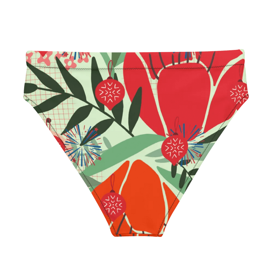 Print Recycled High-Waisted Bikini Bottom – Sustainable, Stylish & Flattering! ♻👙 product image (2)