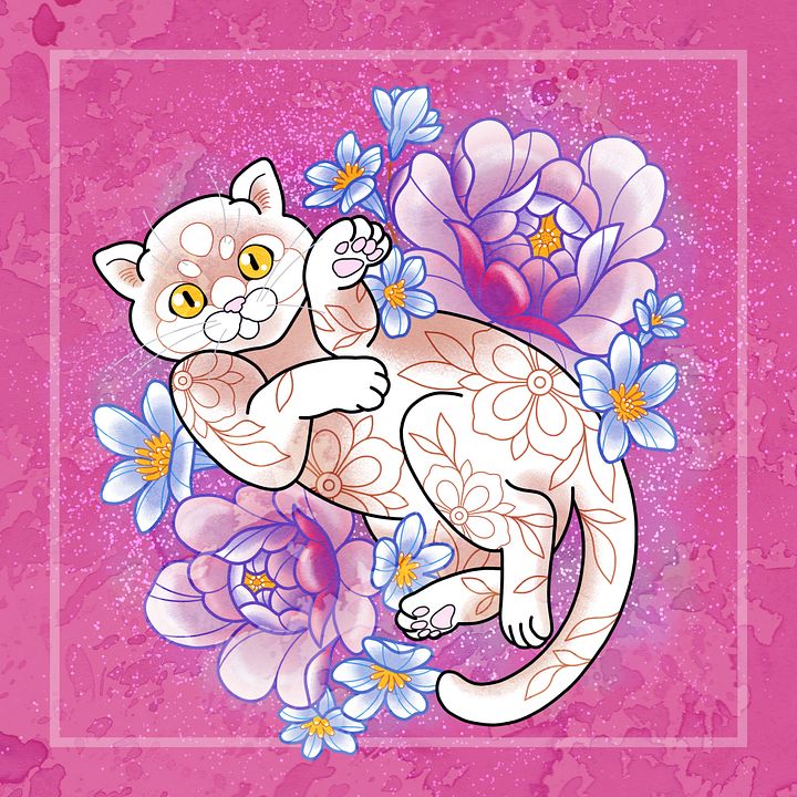Flower Kitty Print product image (2)