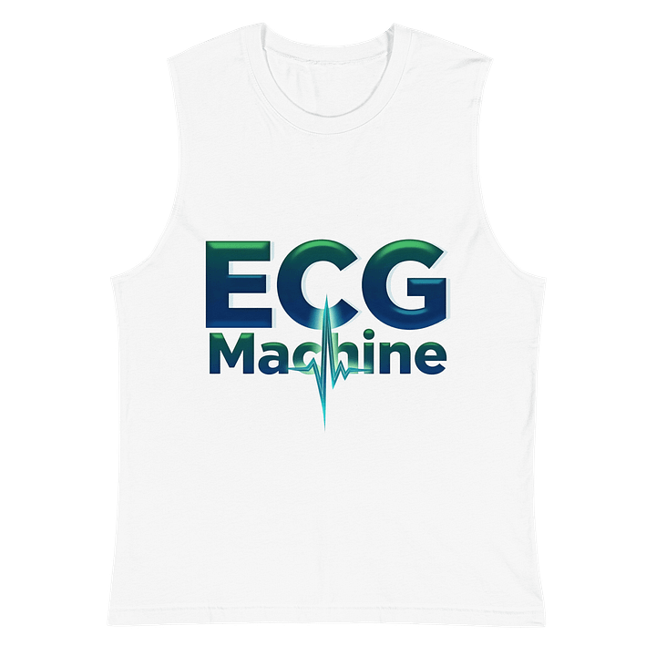 Heartbeat ECG Machine Muscle Tank product image (2)