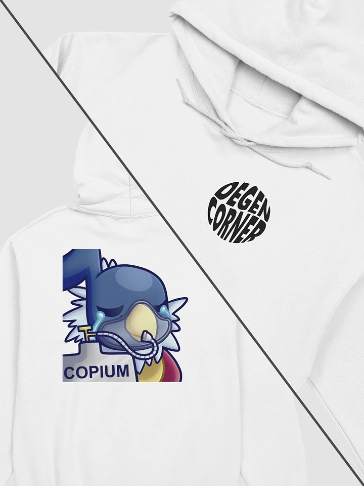 Degen Corner - Copium (dark logo hoodie) product image (1)