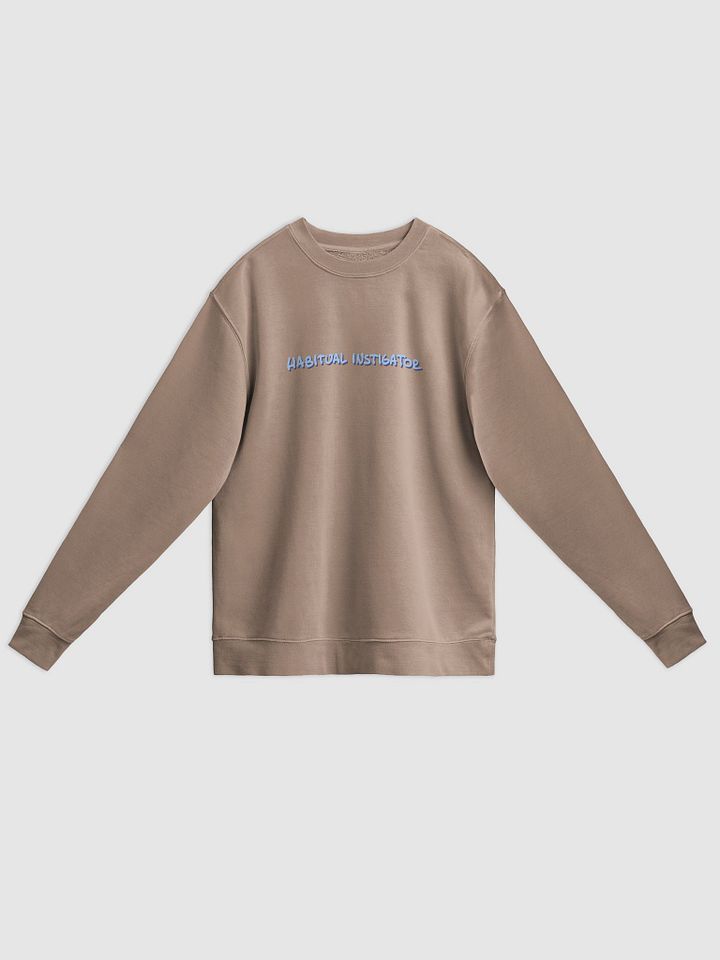 HABITUAL INSTIGATOR (blue and purple long-line design) printed pigment crewneck product image (7)