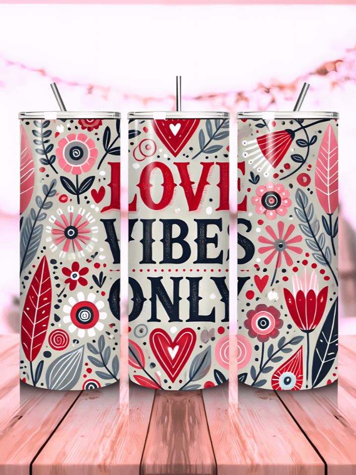 20 oz Skinny Tumbler Wrap for Valentine's Day – Sublimation PNG Design – Instant Download File product image (1)