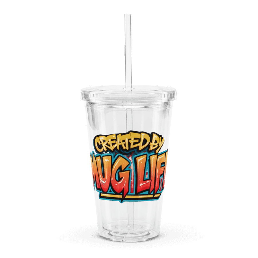 16 oz Clear Plastic Double Wall Tumbler product image (1)