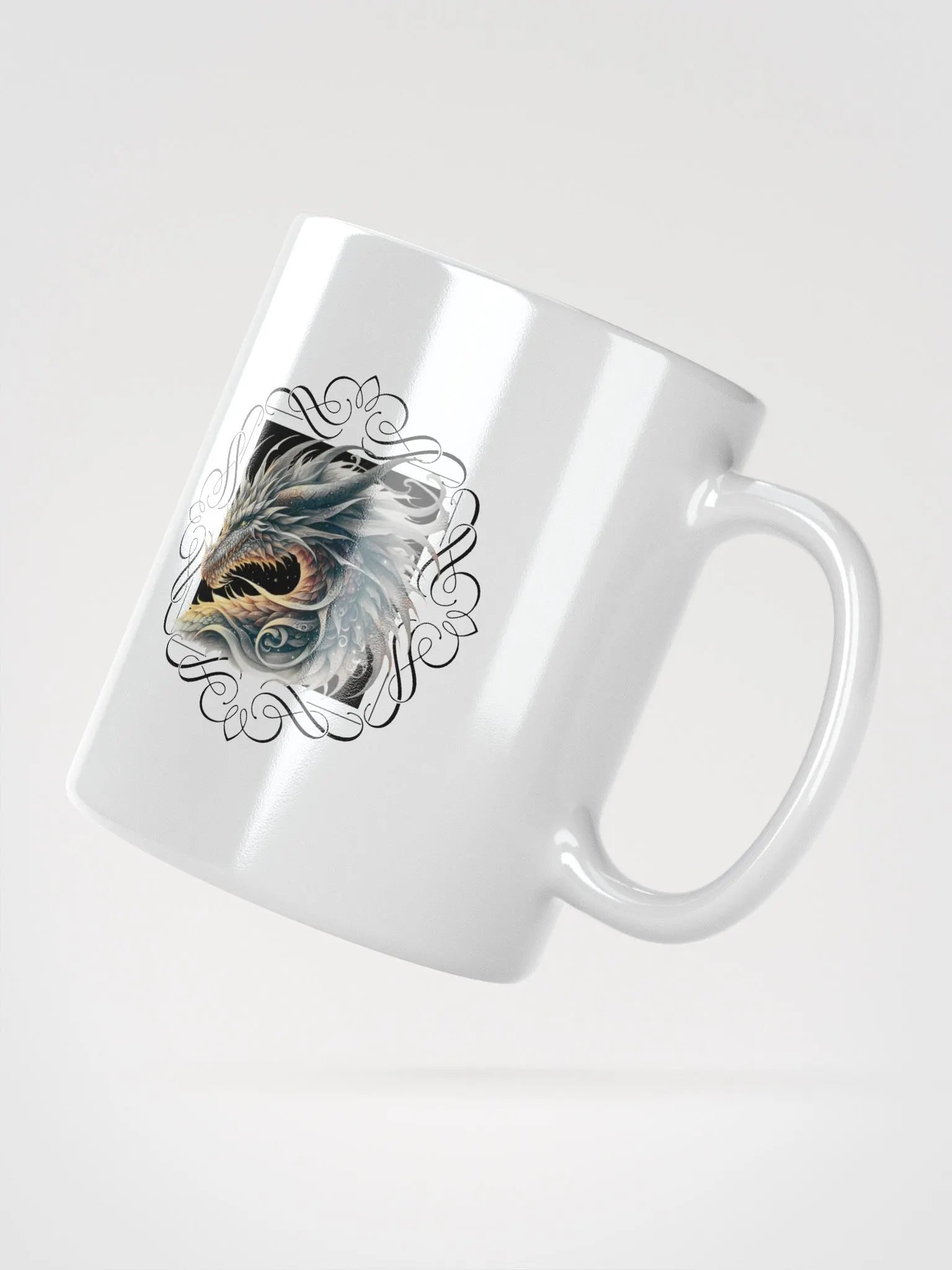 Gold and Silver Dragon Mug product image (12)