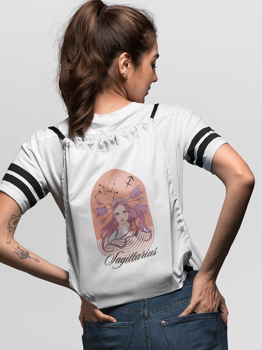 Reach for the Stars: Adorable Horoscope Drawstring Bag - Sagittarius product image (1)
