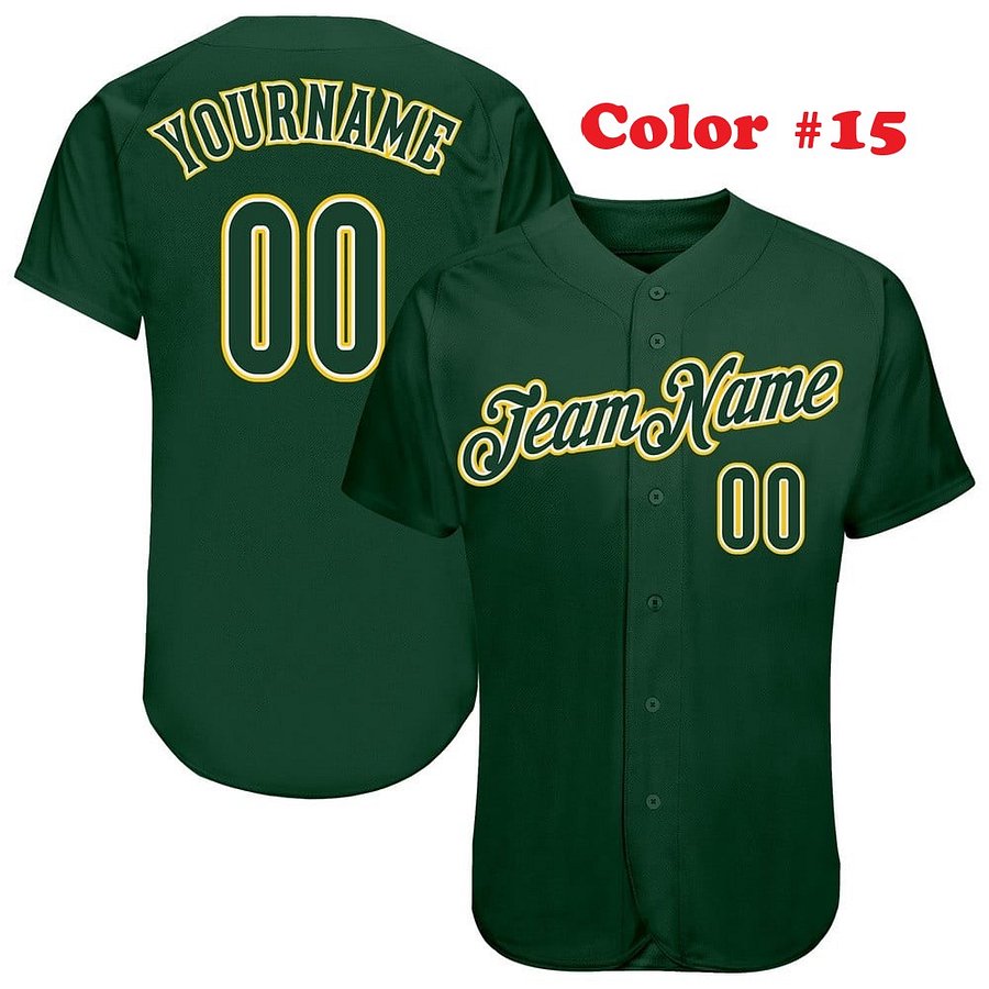 Authentic Baseball Jersey, Custom Baseball Jersey, Personalized Sport Jersey, All Color With No Lines product image (9)