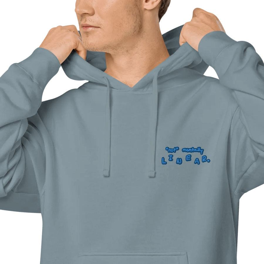 *not* mentally linear (L.C. creek design) embroidered pigment hoodie product image (7)