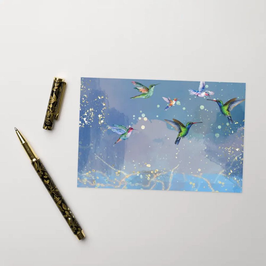 Dreamy Hummingbird Flight Greeting Card product image (10)