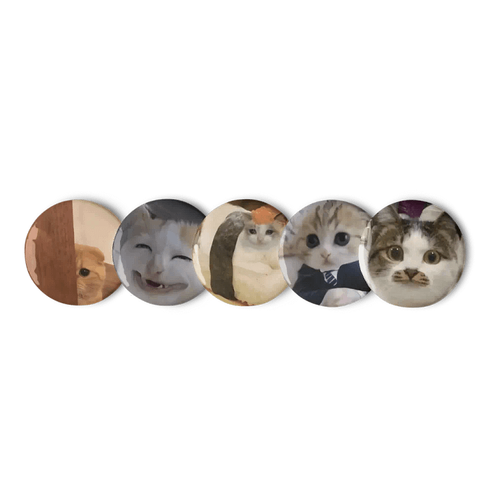 Set of Pin Buttons: Meme Cats 41 product image (1)
