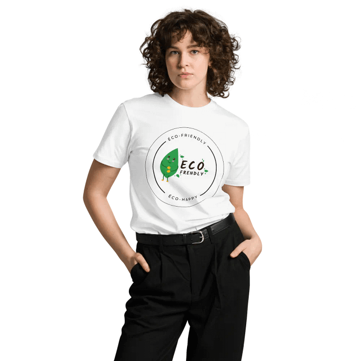 Eco-Happy Leaf Badge Unisex T-Shirt product image (1)
