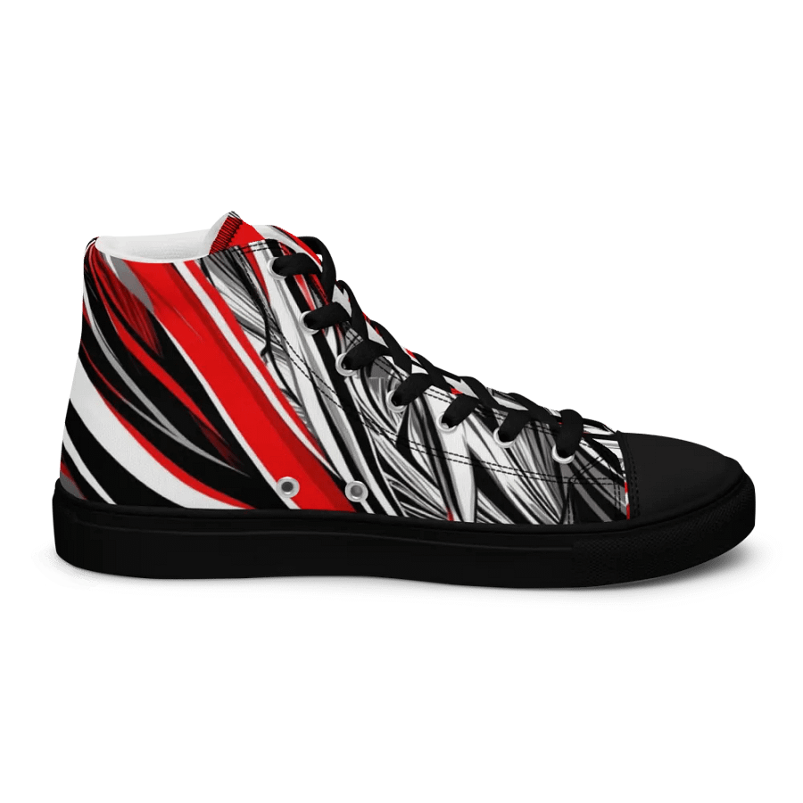 Red White Black Graffiti Design _ Calceonova Streetwear _ Woman High-Top Sneakers product image (9)