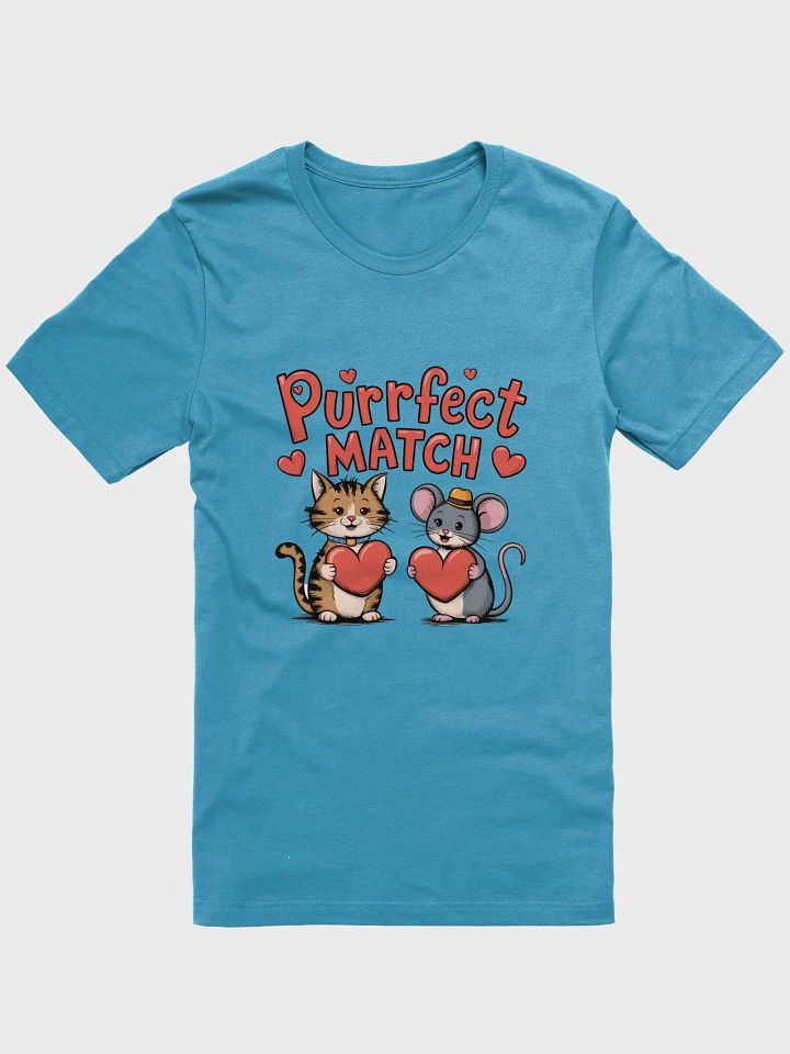 Purrfect Match Cat and Mouse Valentine's T-Shirt product image (1)