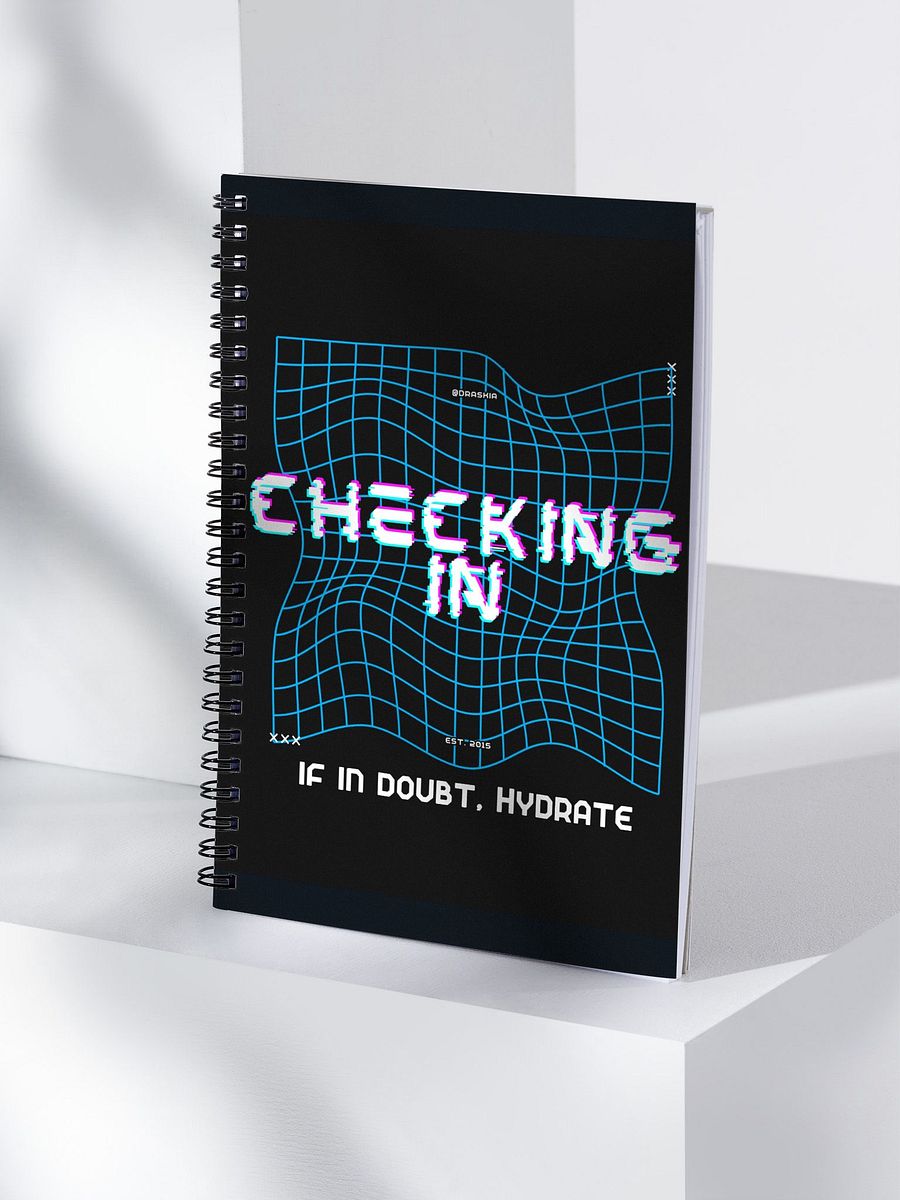 Neon Cyber Check Spiral Notebook product image (4)