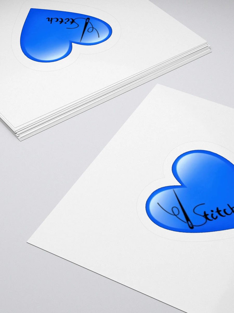 Stitched Heart Kiss Cut Stickers product image (12)