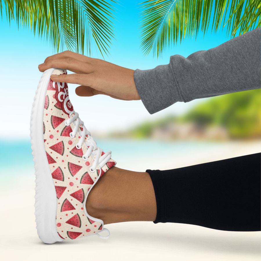 Hello Weekend Watermelon All Over Print Athletic Shoes product image (9)