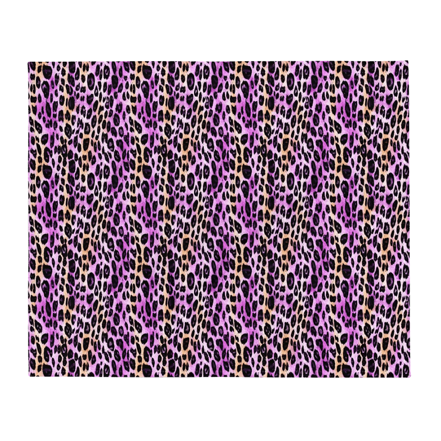 Purple Beige Leopard Blanket product image (2)