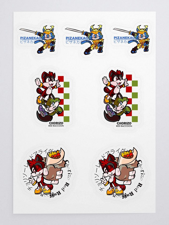 Chorizo Red Raccoon Stickers product image (1)