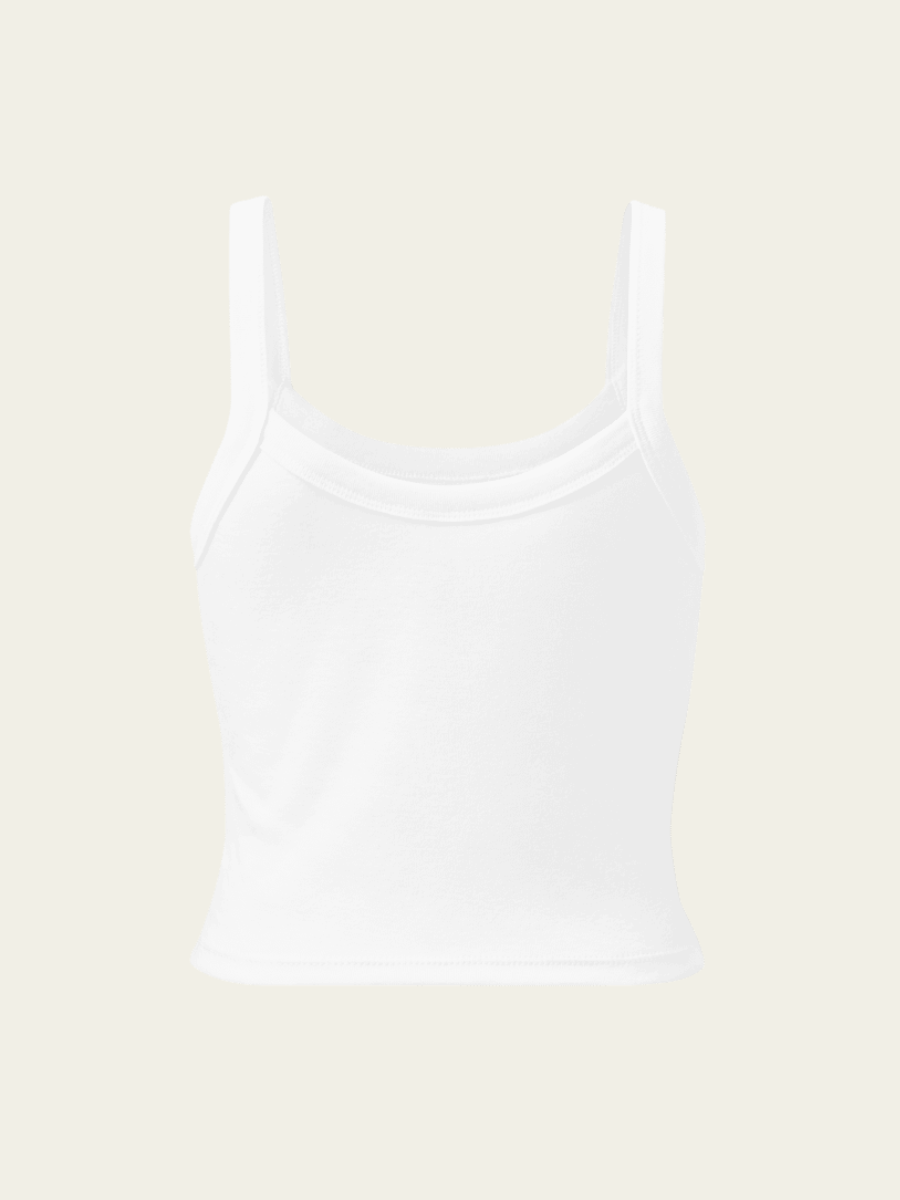 Ribbed Butterfly Tank Top - White product image (4)