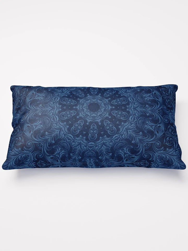 Blue Dark Flourish Throw Pillow product image (1)