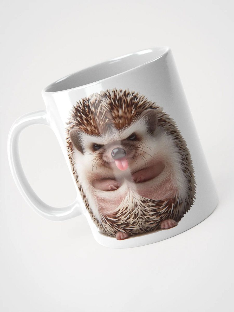 Rude Hedgehog #Humorous Glossy Mug - White product image (7)