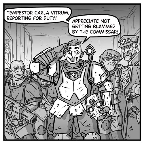Howdy folks!

A while back I made a wee 40k comic strip, based on polls from my Instagram, called Rogue’s, and then promising...